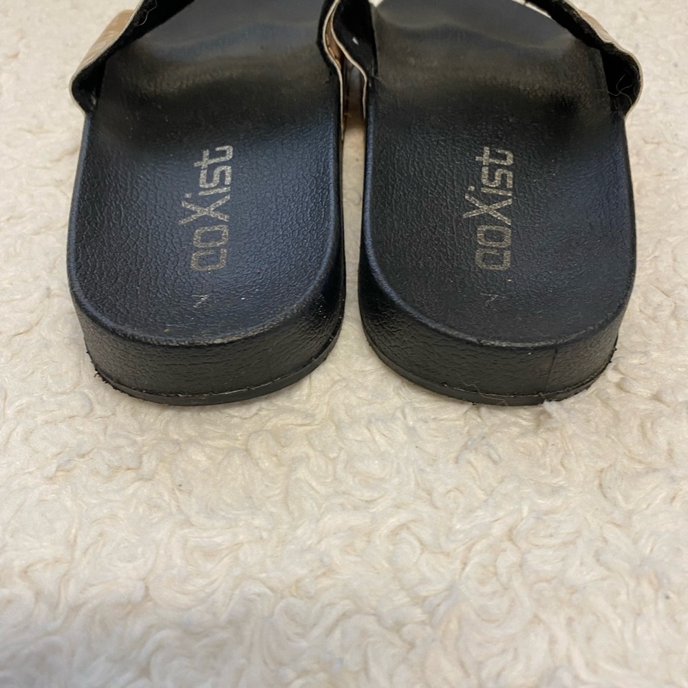 Slides women metallic rose gold size 7 - Picture 3 of 7